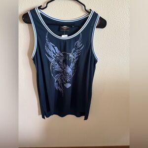 Harley-Davidson Blue Graphic Tank Top